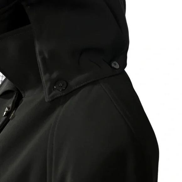 London Fog Classic City Black Midi Lined Trench Raincoat 129 - Picture 5 of 5